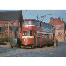 Feltham Class Tram 1931 Built Bus in Leeds Yorkshire 1959 Postcard