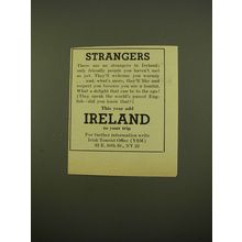 1961 Irish Tourist Office Advertisement - Strangers