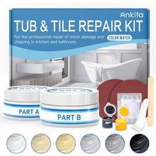 Fiberglass Tub Repair Kit (Color Match), 3.7Oz Fiberglass Shower, Porcelain Sink