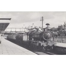 Engine 6828 with Down Fright Train Passing Par Station in 1961 Railway Postcard