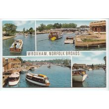 Wroxham Multiview Norfolk Broads Postcard 0247