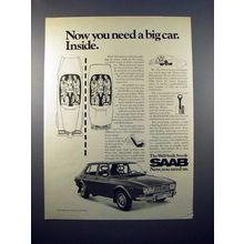 1971 Saab 99 Sedan Car Ad - You Need a Big Car Inside