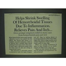 1978 Preparation H Ointment Ad - Shrink Swelling