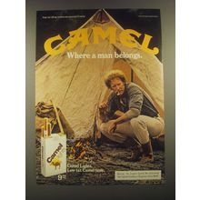 1981 Camel Lights Cigarettes Ad - Camel where a man belongs