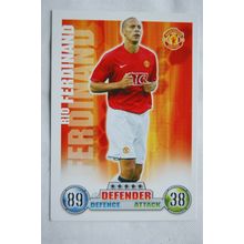 2007/08 Topps Match Attax Trading Card - Rio Ferdinand, Manchester United