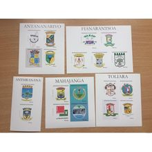 Madagascar 2017 Mi. 2693 - 2714 Armoiries faune 5 Imperf ND Block