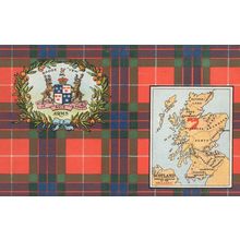 Badge Of Cranberry Arms Heraldry Shield Scottish Map Old Postcard