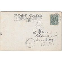 Charbot + Sunbury Ontario split ring cancel, 1908,