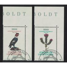 Liechtenstein Birds Condor Plant Humboldt Europa CEPT 2v Corners 1994 CTO