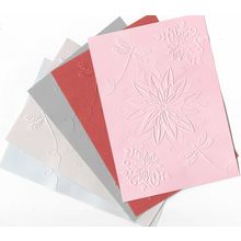 A6 Embossed Paper. 10 Sheets. Floral. Cardmaking Scrapbooking Crafts Toppers