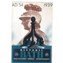 UK RAIL ADVERISING GWR/ LMS HISTORIC BATH CARD NO RAIL 867