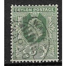 CEYLON 1910-11 EDVII 3c USED SG293