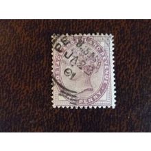 1881 GB Queen Victoria SG172 1d lilac fine used stamp date January 23 1901