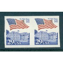 2609 29c U.S. Flag Over White House Imperf Fine MNH Pair W0593