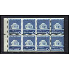 1510c 10c Jefferson Memorial Fine MNH Dry Gum Pane/8 Z5584