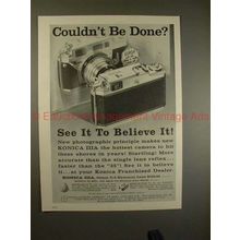 1959 Konica IIIa Camera Ad - Couldn't be Done?!?