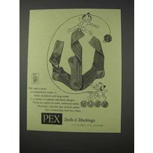 1959 Pex Socks & Stockings Ad - Men's Socks