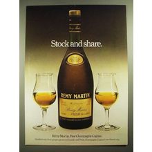 1980 Remy Martin Cognac Ad - Stock and Share