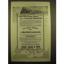 1924 Thos. Cook & Son Cruise Ad - Past the great rock into the storied inland