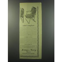 1955 Army & Navy Stores Ad - solid comfort