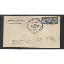 1st Flight C7 10c Map (Unkn Cachet-Typed/A) CV00887
