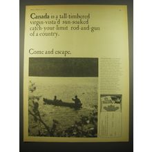 1966 Canada Tourism Ad - Canada is a tall-timbered virgin-vista'd sun-soaked