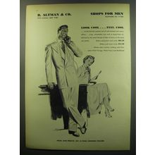 1949 B. Altman & Co. Haspel of New Orleans Suits Ad - Look cool.. feel cool