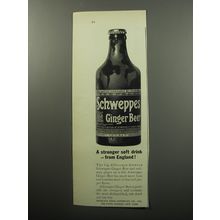 1951 Schweppes Ginger Beer Ad - A stronger soft drink - from England