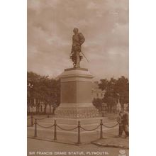 Saint St Francis Drake Statue Monument Real Photo Antique Postcard