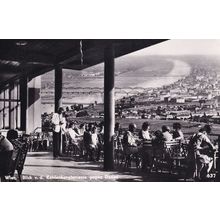 Wien Blick Kahlenbergterrase Gogen Donau Restaurant Postcard