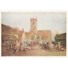 Farmers Pig Market Bedford William Pyne Painting Postcard