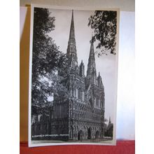 LICHFIELD CATHEDRAL, STAFFORDSHIRE unused postcard RP by Harvey Barton #