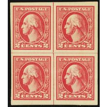 534, Mint VLH Superb 2¢ Center Line Block of Four - Stuart Katz