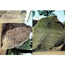 Jelling Harold Bluetooths Antique Runic Stone 960 AD 2x Postcard s