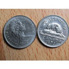 1973 Queen Elizabeth ll 5 Cents Canada Coin