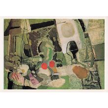Ivor Hitchens Autumn Composition Flowers On A Table Painting Postcard