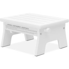Dream on Me Ease-Up Adjustable Nursing Footrest in White, Made of Sturdy Pinewoo
