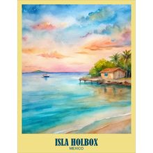 Isla Holbox Quintana Roo Mexico Turistic Poster 4 Wall Art Travel Decor Print