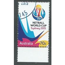 AUS 2015 70c 'NETBALL WORLD CUP' FINE USED (EBID39-068)