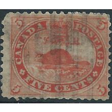 Canada (Colony Of) 1859 SG32 5c Deep Red Good+ Used.. ..