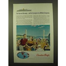 1960 Canadian Pacific Cruise Ad - For Fun on the Way