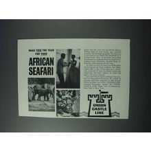 1963 Union Castle Line Cruise Ad - African Safari