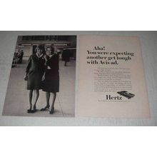 1967 Hertz Rent-a-Car Ad - Expecting Tough With Avis