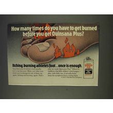 1977 Quinsana Plus Medicated Foot Powder Ad