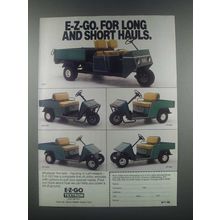 1985 Textron E-Z-Go Turf Vehicles Ad - GXT-300, XT-500