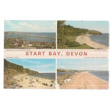 multiview, START BAY, DEVON used vintage postcard by Jarrold 1975 postmark =