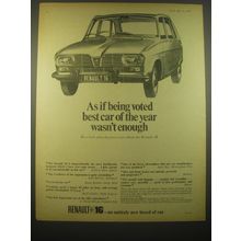 1966 Renault 16 Car Ad - As if being voted best car of the year wasn't enough