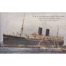 P&O SS Ranpura India Mail Ship Steamer Old Postcard