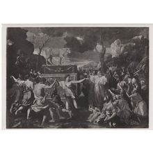 Worship Of The Golden Calf Poussin French Painting Postcard