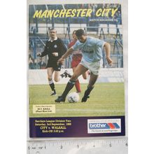 1988 programme Manchester City v. Walsall